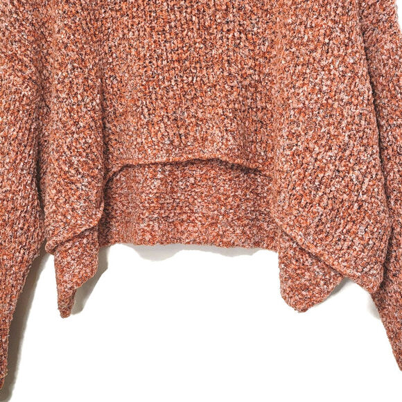 Free People Cowl Neck Knit Sweater Oversized Relaxed Fit Casual Boho Red Pink S - Picture 6 of 16